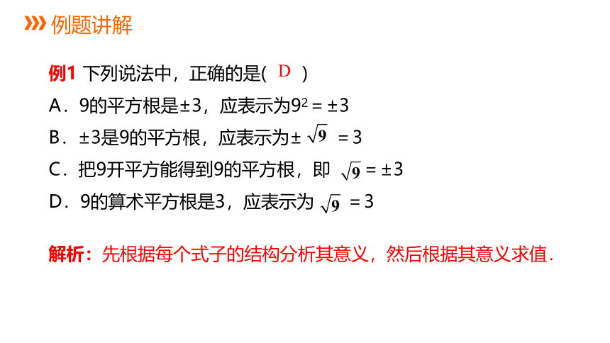 冀教版数学八年级上册同步课件：14.1.2  算术 平方根(共27张PPT)