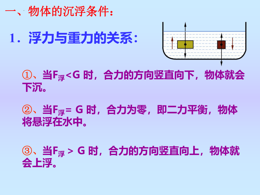 8.6《物体的沉浮条件》课件2021-2022学年北师大版八年级物理下册(共29张PPT)