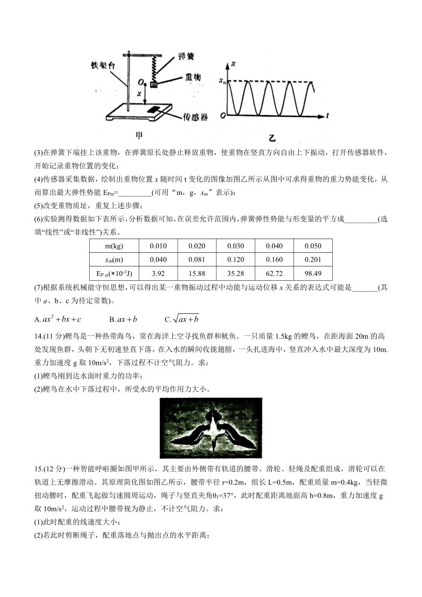 福建省厦门市2022-2023学年高一下学期期末质量检测物理试题（含答案）