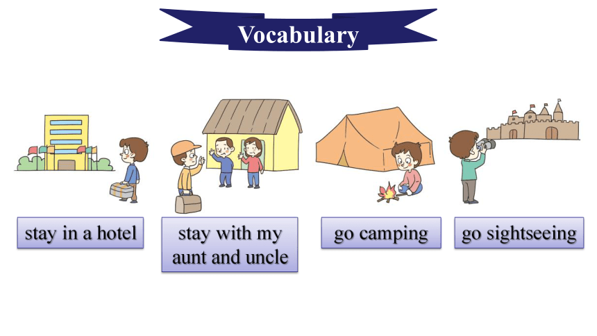 Unit 2 Vacation Plans  Vocabulary & Target 课件(共20张PPT)