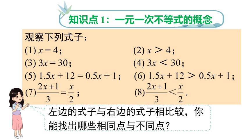 人教版数学七年级下册9.2.1一元一次不等式的解法课件（22张PPT)