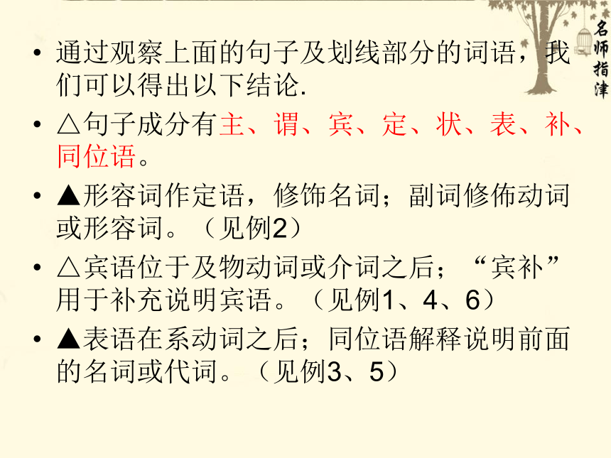 最新高中英语高考二轮复习专题 语法词类和句子成分（17张ppt)