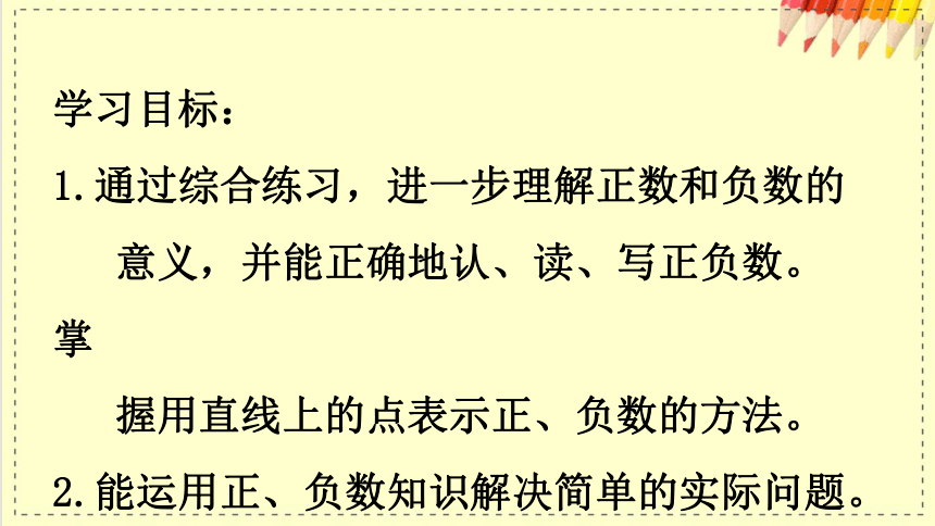 人教版数学六年级下册1.6“负数”综合练习课件（17张PPT)