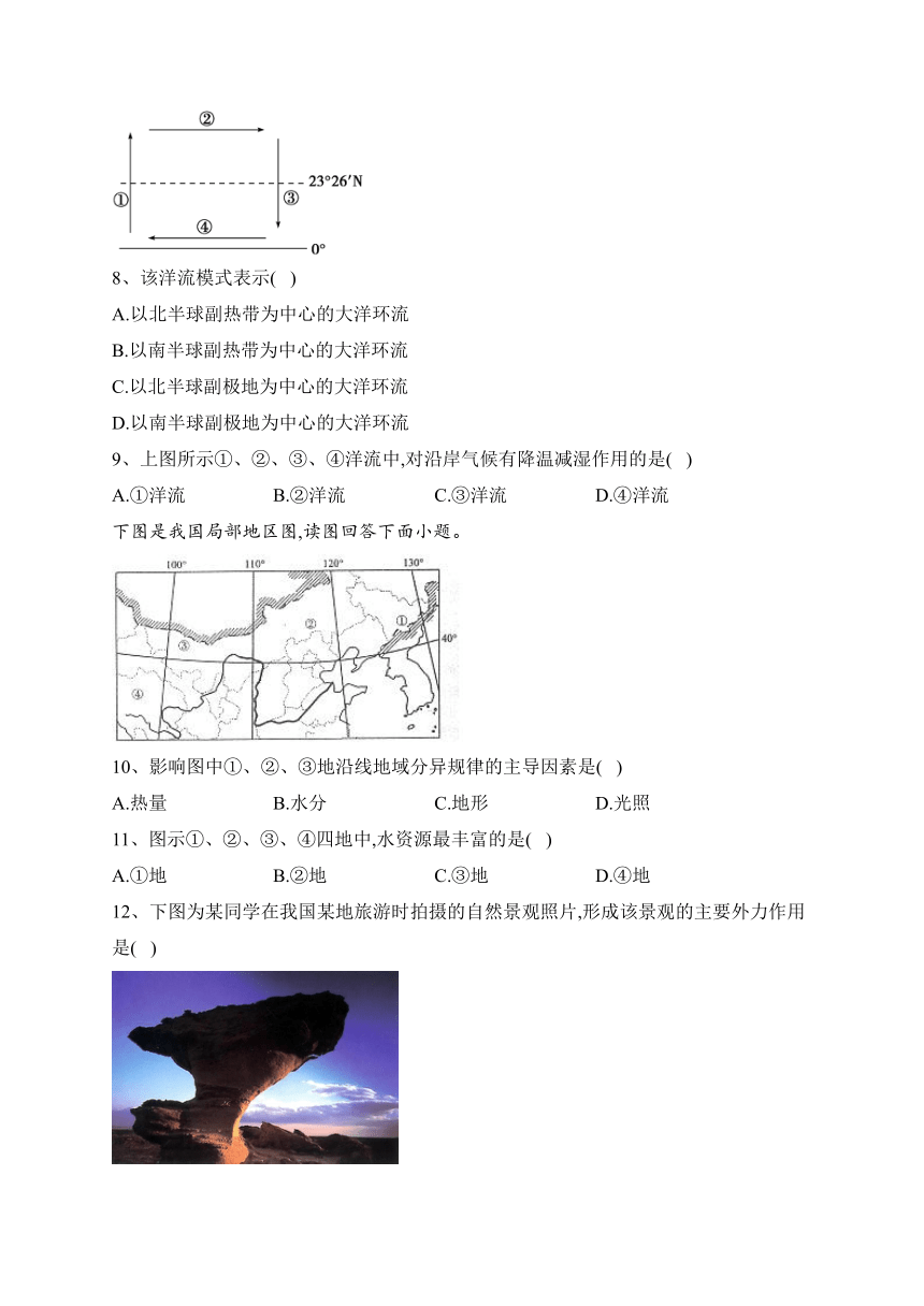 四川省2020年普通高中学业水平考试地理试卷（含答案）