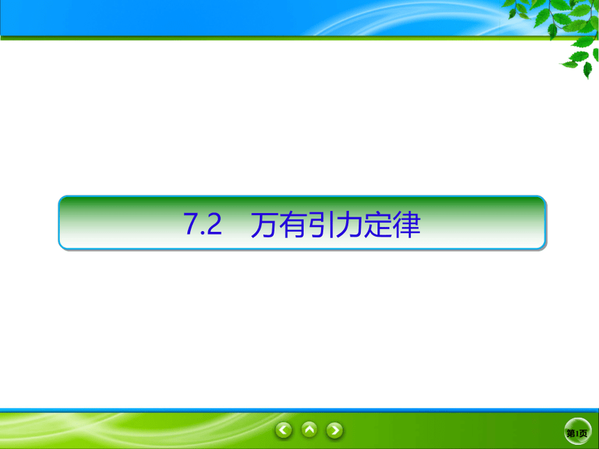 2020-2021学年高一下学期物理人教版（2019）必修第二册课件：7.2 万有引力定律(共36张PPT)