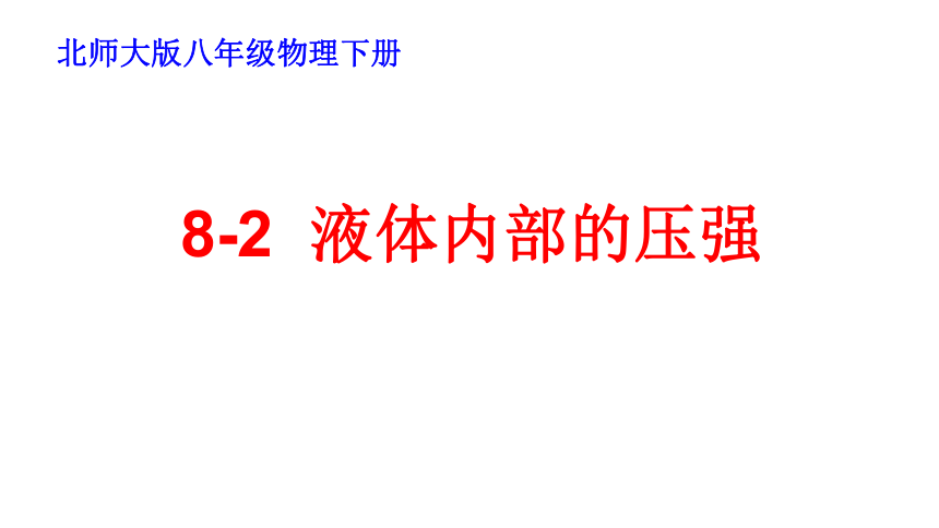 8.2液体内部的压强 课件(共23张PPT)