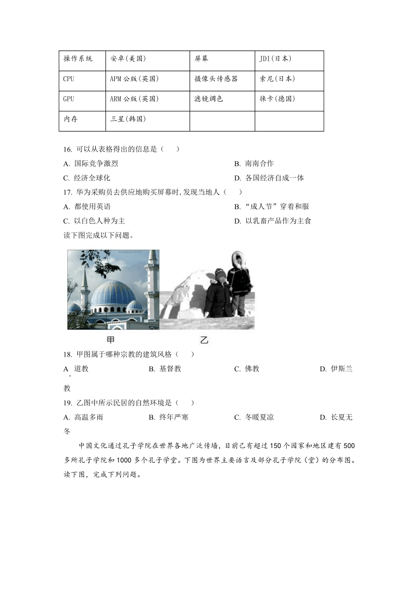 广东省深圳市2022-2023学年七年级上学期期末地理试题（含答案）