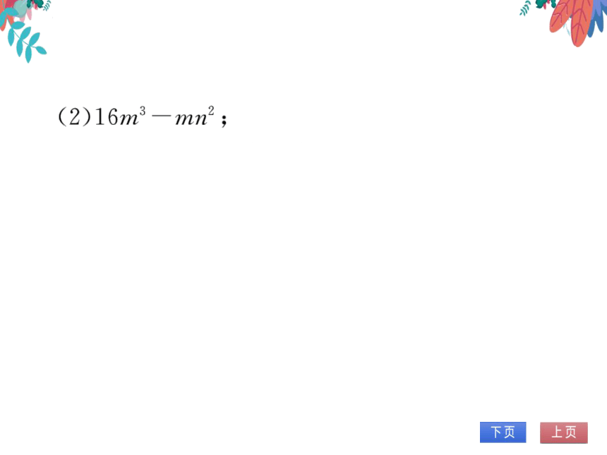14.3.2第一课时运用平方差公式因式分解　习题课件