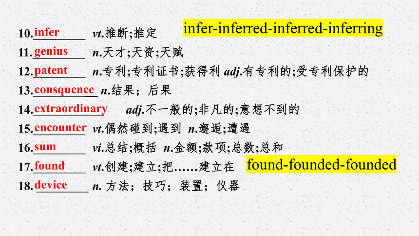 人教版（2019）选择性必修第一册Unit 1 People of Achievement 词汇短语句型复习课件-(共15张PPT)