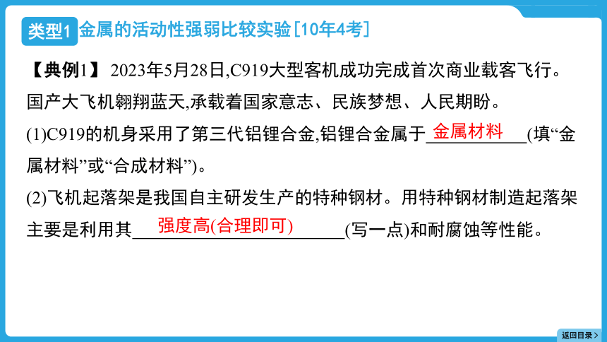 2024年贵州省中考化学一轮复习题型五金属实验题  课件(共23张PPT)