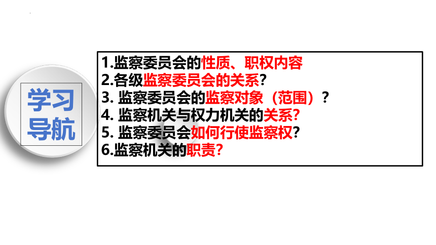 6.4 国家监察机关 课件（18张PPT）+内嵌视频