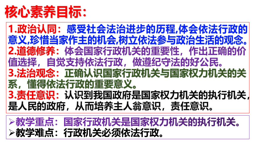 （核心素养目标）6.3 国家行政机关课件（21张ppt）-八年级道德与法治下册高效课堂（统编版）