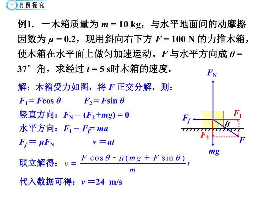 高中物理必修1人教版4.6用牛顿运动定律解决问题（共24张ppt）