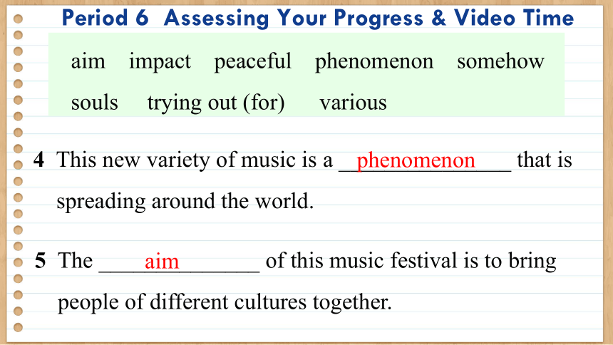 人教版（2019）必修 第二册Unit 5 Music  Assessing Your Progress & Video Time课件(共48张PPT)