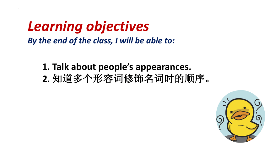 Unit 2 Topic 2 What does she look like?Section B课件 2022-2023学年仁爱版七年级英语上册(共24张PPT)