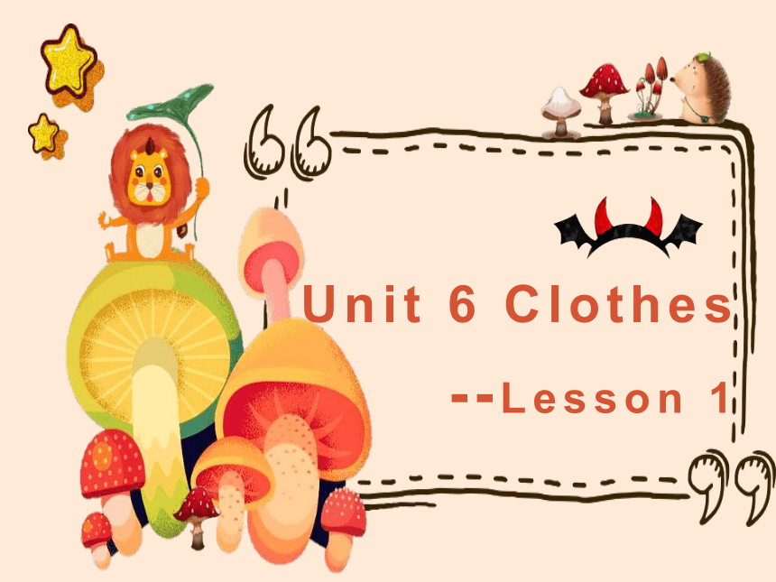Unit 6 Clothes  Lesson 1 课件(共19张PPT)