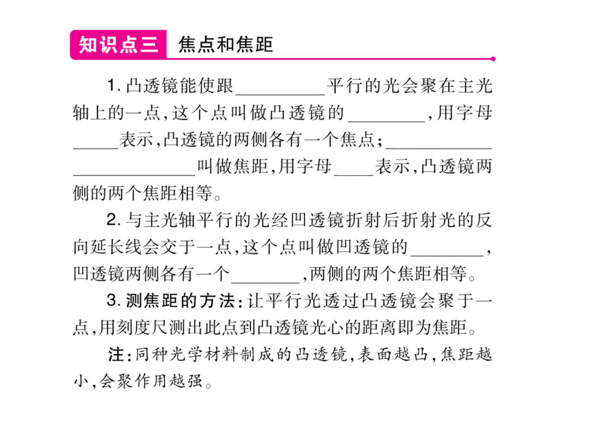 2021-2022学年八年级上册人教版物理习题课件 第五章 第1节 透镜(共30张PPT)