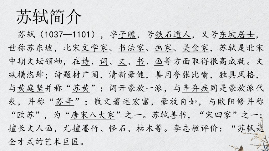 部编高中语文选择性必修上古诗词诵读《江城子·十年生死两茫茫》课件(共32张PPT)