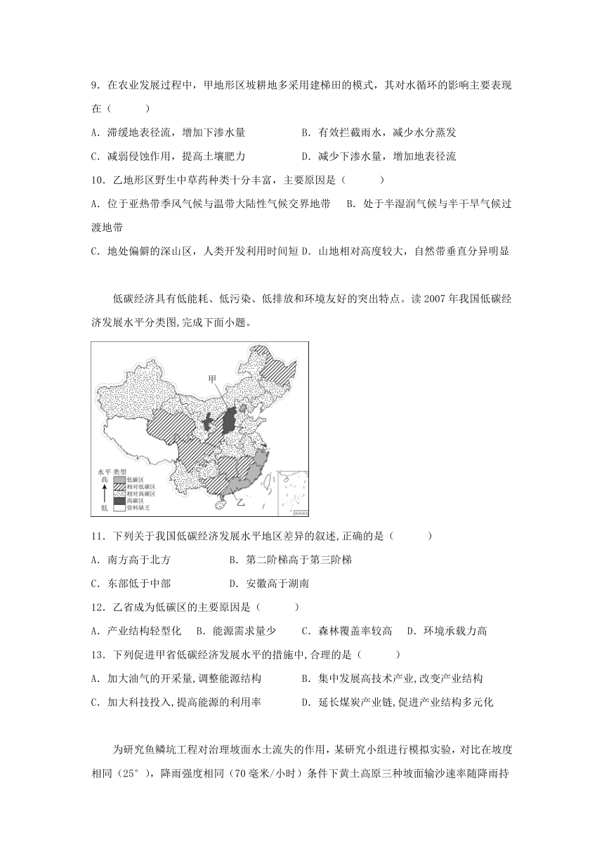 黑龙江省大庆市肇州县第二高级中学2022-2023学年高二下学期5月期中考试地理试题（含答案）