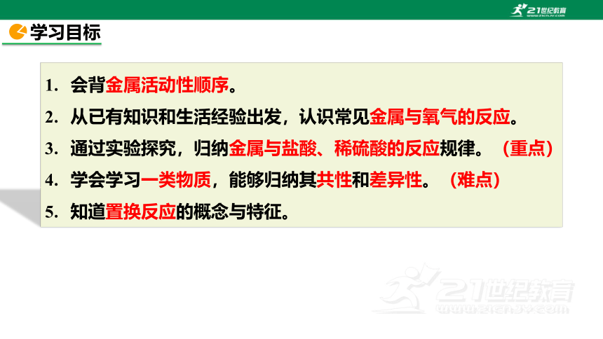 人教版九年级化学下册第八单元《金属的化学性质》第一课时（课件23页）