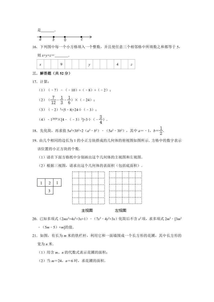 2020-2021学年广东省深圳市龙岗区龙岭学校七年级（上）期中数学试卷（Word版 含解析）