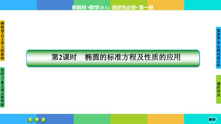 3-1-2-2椭圆的标准方程及性质的应用-高中数学 人教A版 选择性必修一 课件（共50张PPT）