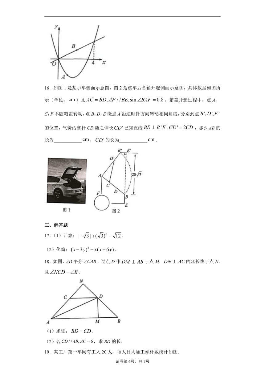 2021年浙江省温州市初中数学学业水平考试模拟卷（二）（word版 含解析）