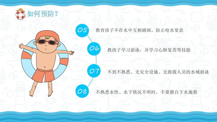 小学主题班会课件-防溺水 暑期安全教育 通用版( 22张PPT)
