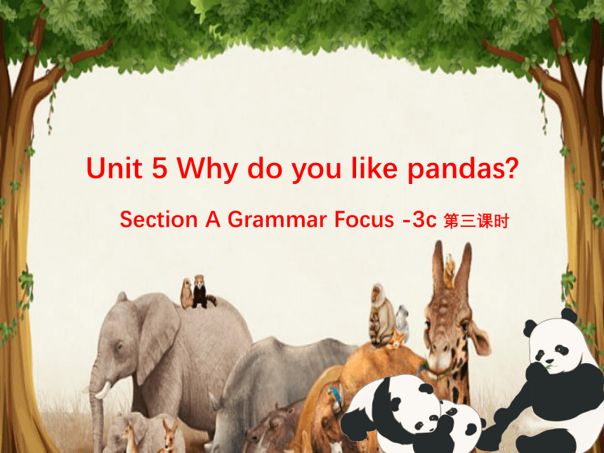 Unit 5 Why do you like pandas? Grammar Focus - 3c 课件