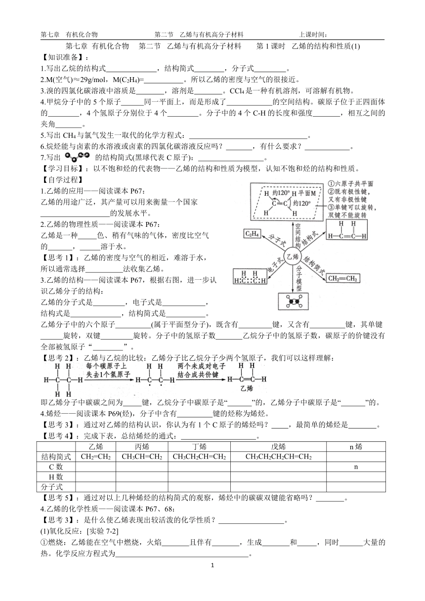 第七章   第二节   乙烯与有机高分子材料（PDF无答案）