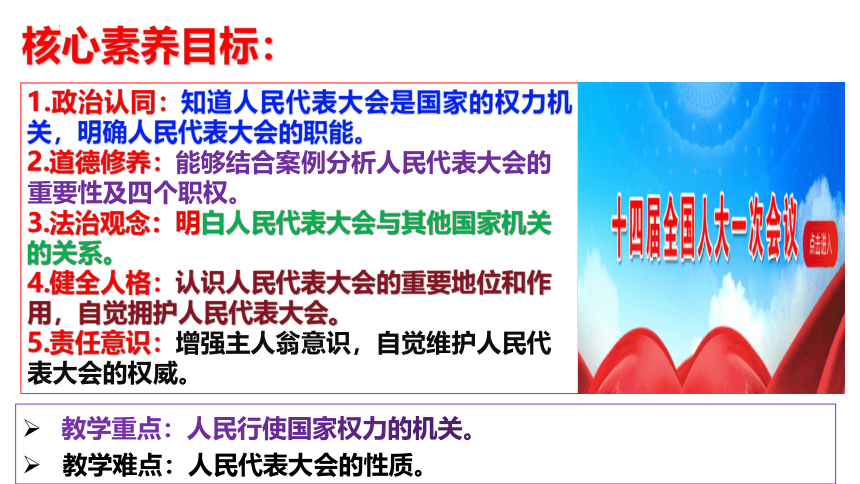 【核心素养目标】6.1 国家权力机关 课件(共26张PPT)-2023-2024学年统编版道德与法治八年级下册