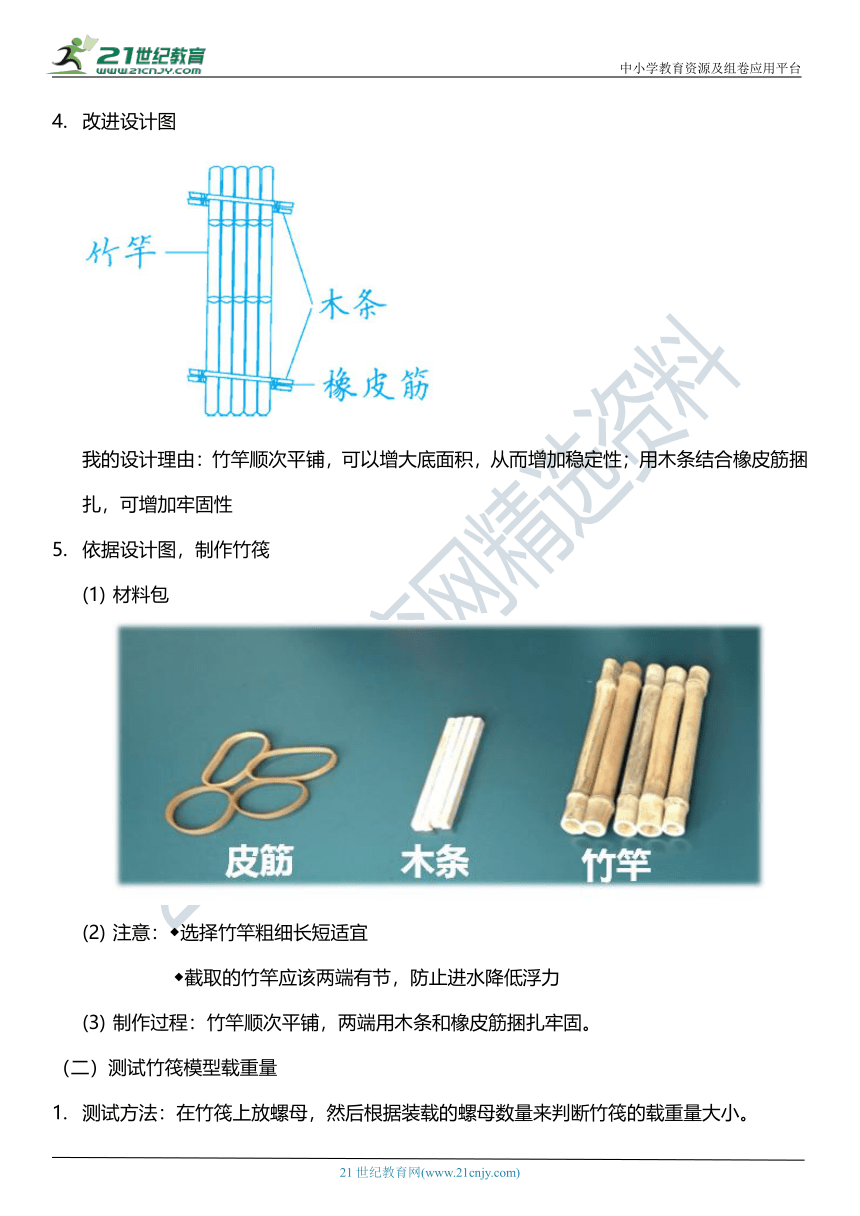 （核心素养目标）2.2 用浮的材料造船  教案设计