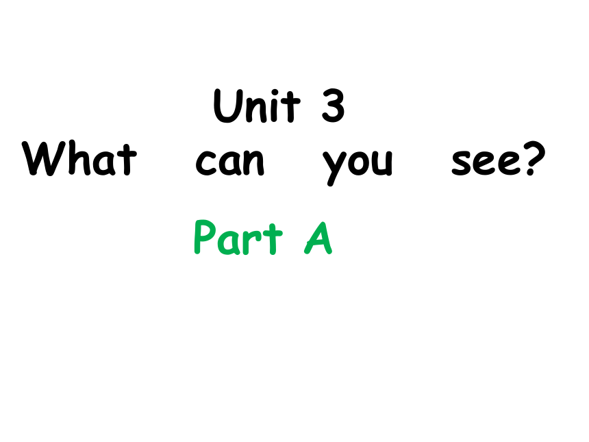 Unit 3 What can you see 课件(共18张PPT)