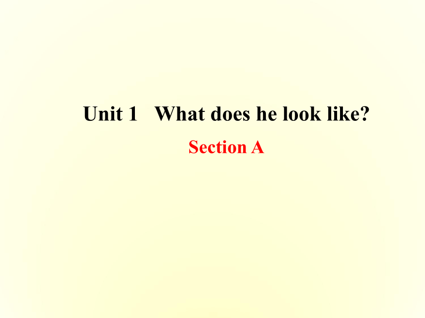 Unit 1  What does he look like Section A 课件32张