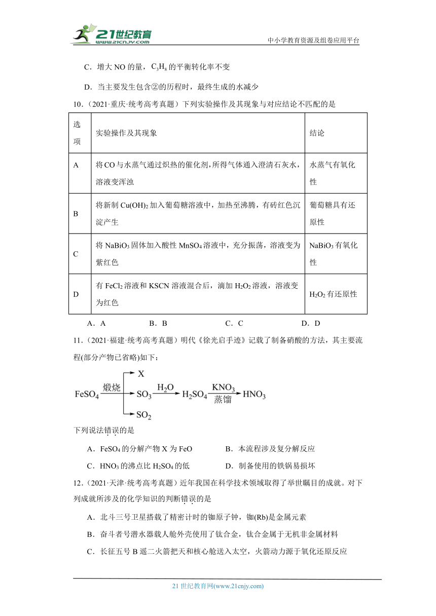 五年2019-2023高考化学真题按知识点分类汇编-6氧化还原反应的应用（含解析）