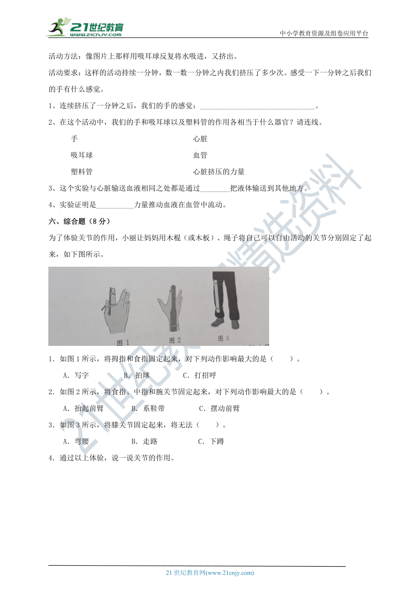 教科版（2017秋）五年级上第四单元月考试卷（含答案）