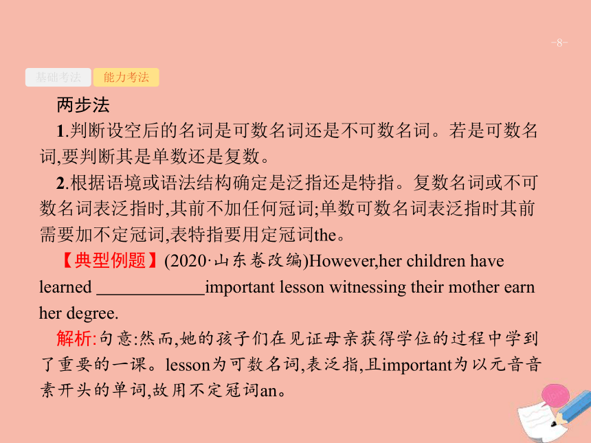 2022届高考英语二轮复习语法专题突破专题一冠词与代词课件(23张ppt）