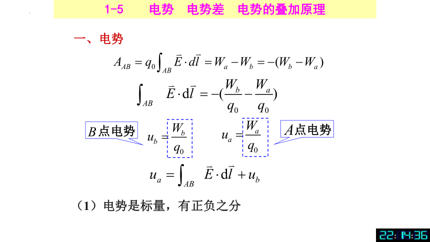 2021-2022学年高中物理竞赛静电场的保守性环路定理电势能课件（16张PPT）