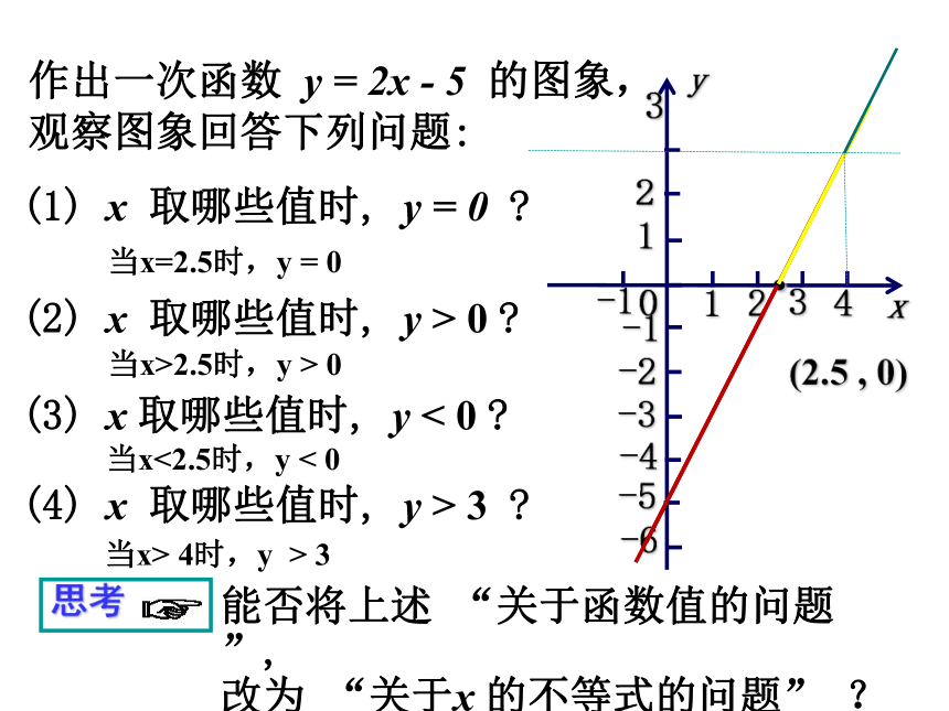 北师大版数学八下2.5《一元一次不等式与一次函数（一）》 课件(共18张PPT)