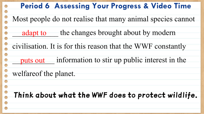 人教版（2019）必修 第二册Unit 2 Wildlife protection Assessing Your Progress & Video Time课件(共37张PPT)