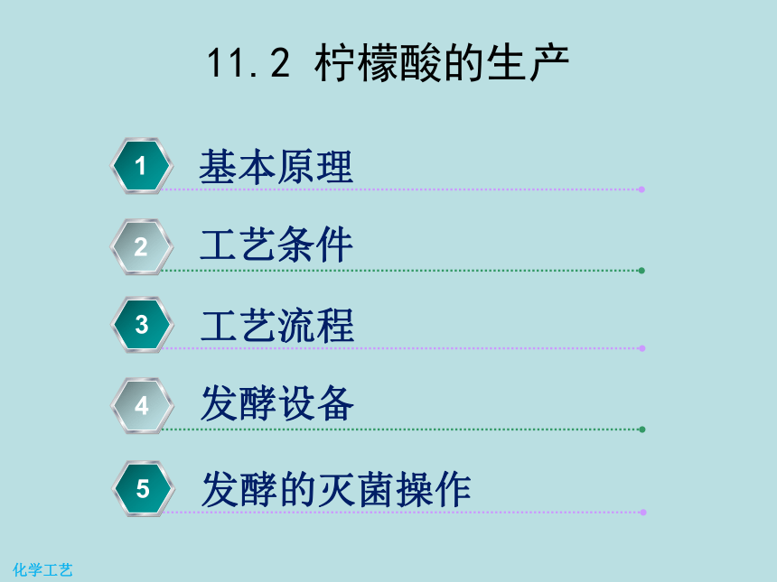 11 柠檬酸的生产 课件(共17张PPT)-《化学工艺（第二版） 》同步教学（化工版）