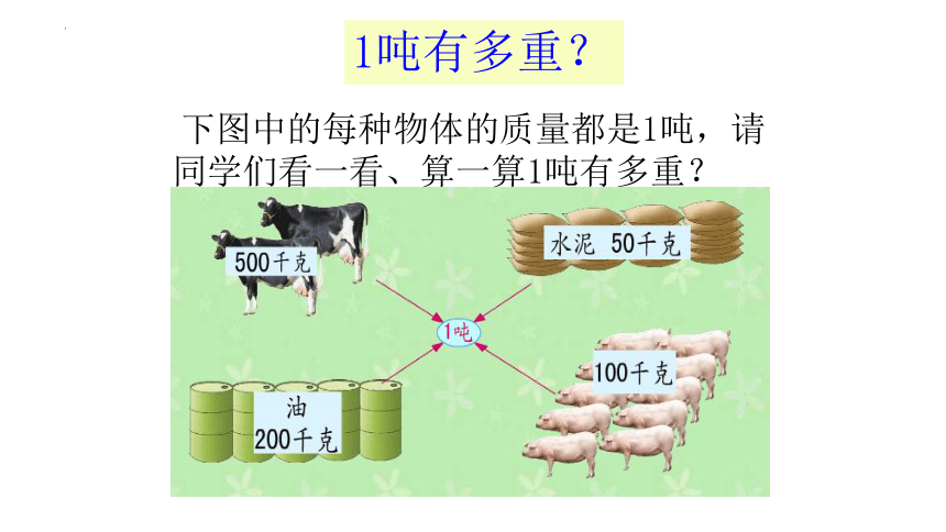 《吨的认识》（课件）三年级下册数学北京版(共23张PPT)