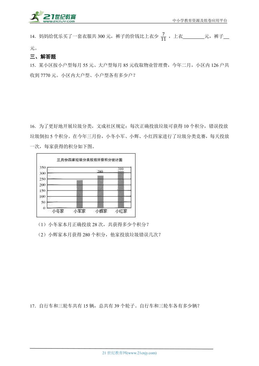 寒假专题预习：解决问题的策略（同步练习）-小学数学六年级下册苏教版（含答案）