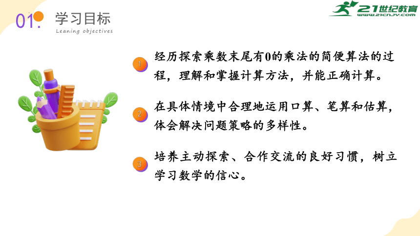 1.4 乘数末尾有0的乘法课件(共24张PPT)-三年级数学下册同步精品系列（苏教版）