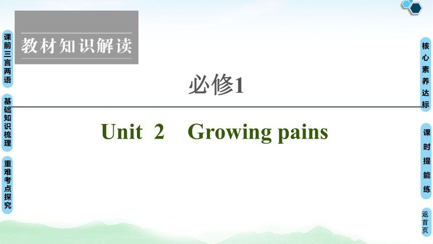 2022版高考英语（译林版）一轮复习课件： 必修1 Unit 2 Growing pains（94张ppt）