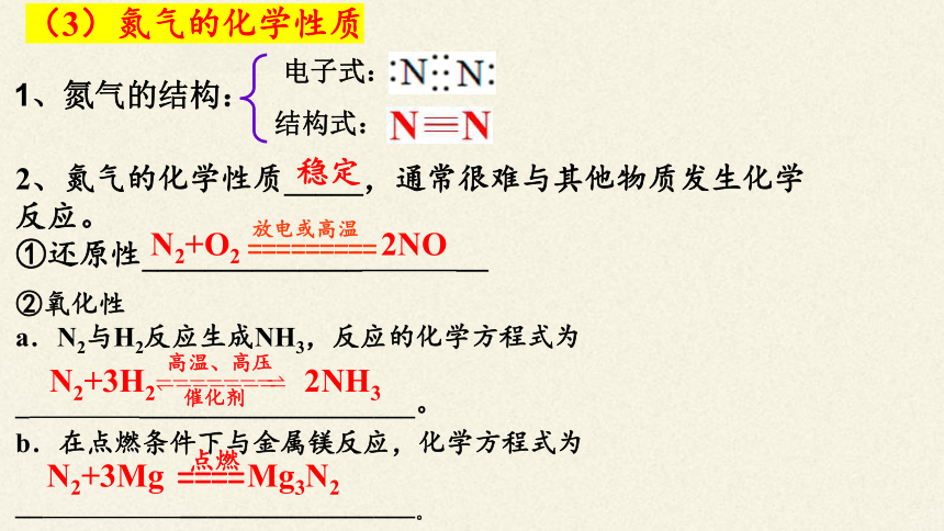 5.2.1.氮气与氮的固定 一氧化氮和二氧化氮课件(共42张PPT)2022-2023学年高二下学期化学人教版（2019）必修第二册
