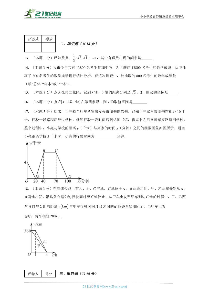 2023-2024学年数学八年级下册期中测试试题（冀教版）基础卷含解析