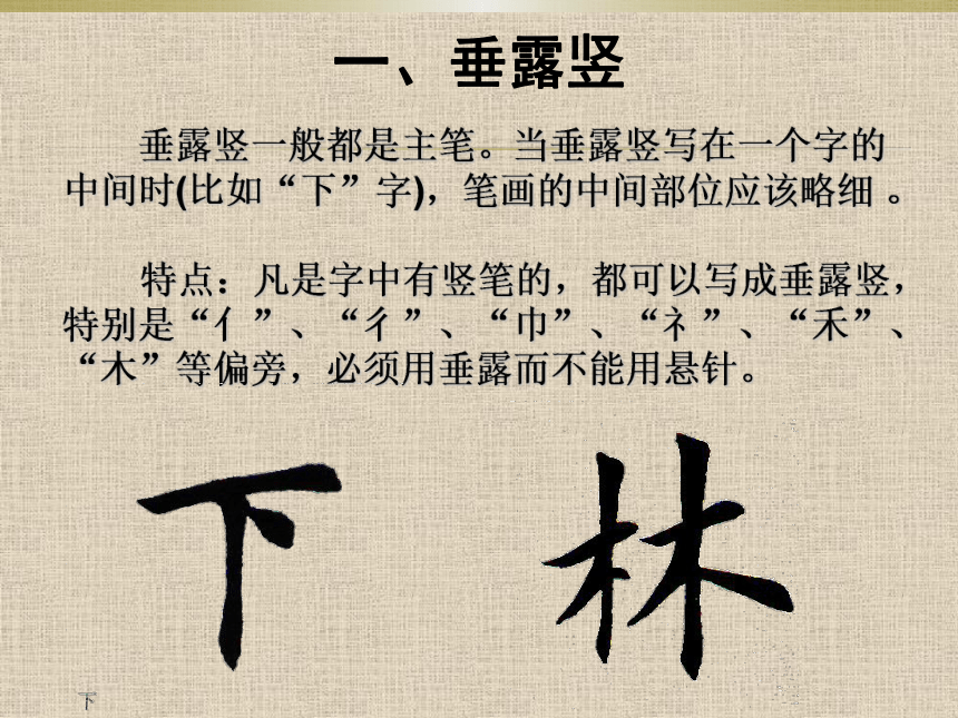 人美版三年级上册书法 3.竖（一） 课件（14张PPT）