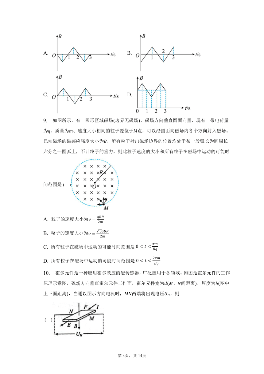 2022-2023学年河北省邯郸市五校联考高二（下）期中考试物理试卷（含解析）