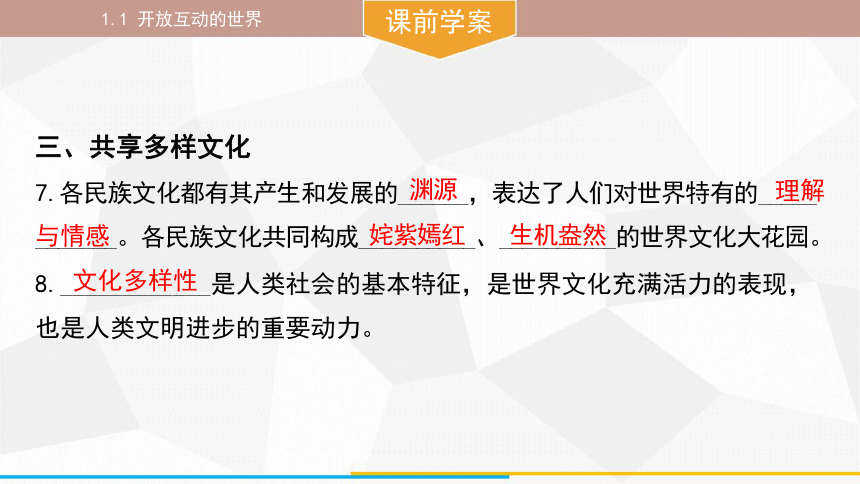 （核心素养目标）1.1 开放互动的世界 课件(共32张PPT) 统编版道德与法治九年级下册